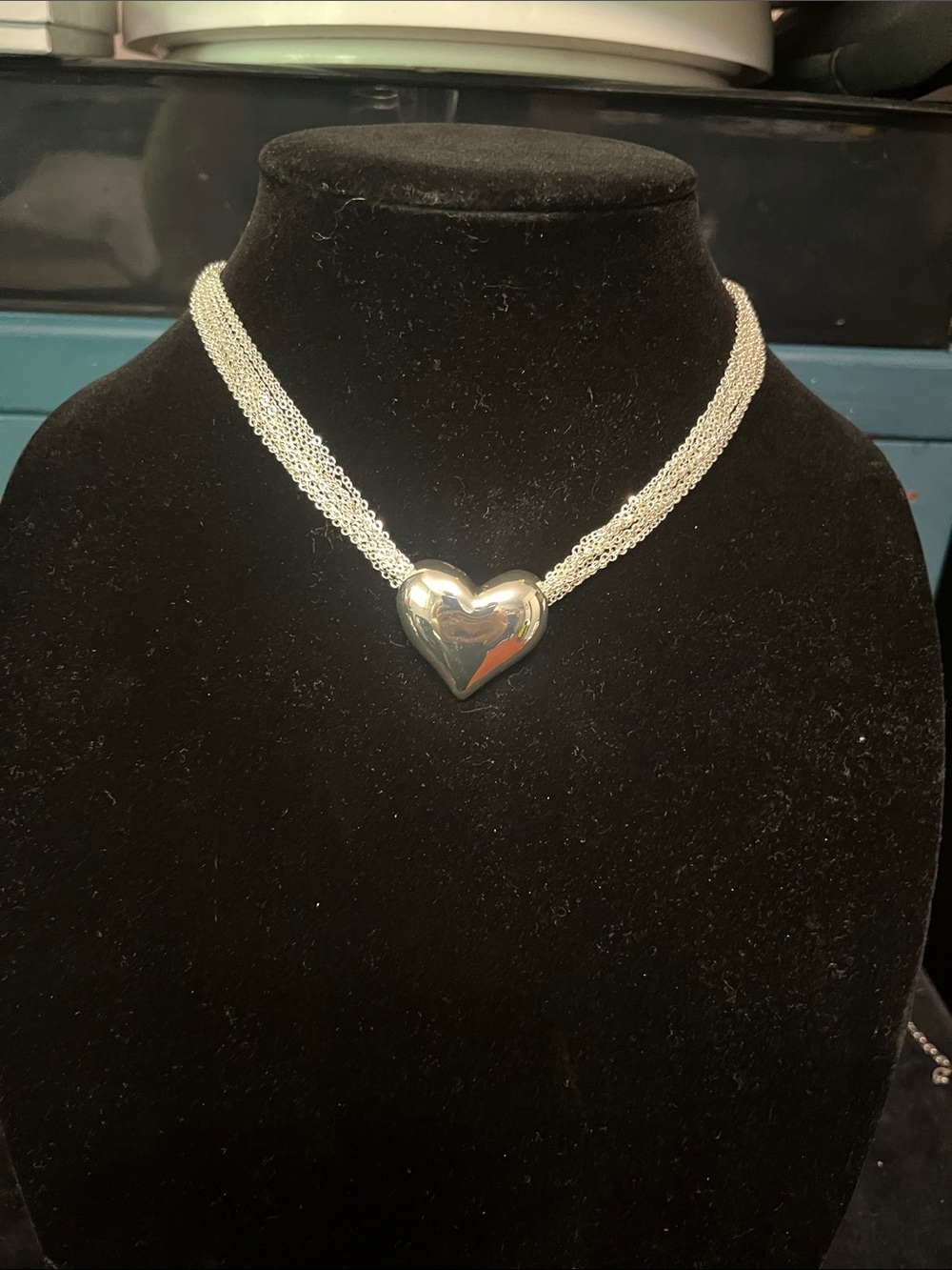 Silver heart necklace